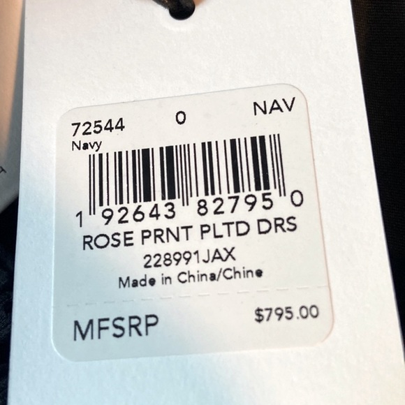 Coach Rose Print Sheer Pleated Dress - Picture 6 of 7